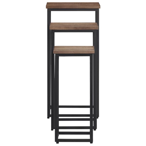 vidaXL Podstavce pod kvetin&aacute;če 3 ks t&iacute;kov&yacute; mas&iacute;v