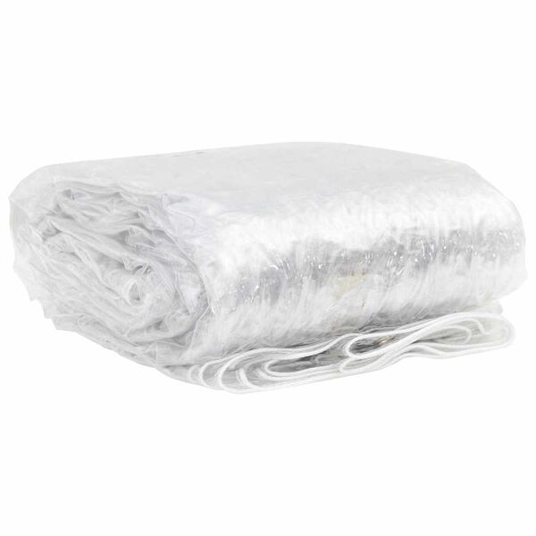 vidaXL Priehľadná plachta s okami 5x12 m PVC