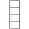 vidaXL Posuvné dvere nepriehľadné ESG sklo a hliník 76x205 cm čierne