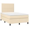 vidaXL Boxspring posteľ s matracom kr&eacute;mov&aacute; 120x190 cm l&aacute;tka