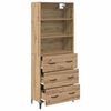 vidaXL Highboard Remeseln&yacute; dub 69,5 x 34 x 180 cm Kompozitn&eacute; drevo