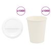 vidaXL papierov&eacute; &scaron;&aacute;lky na k&aacute;vu s viečkom 1000 ks 8oz 200ml