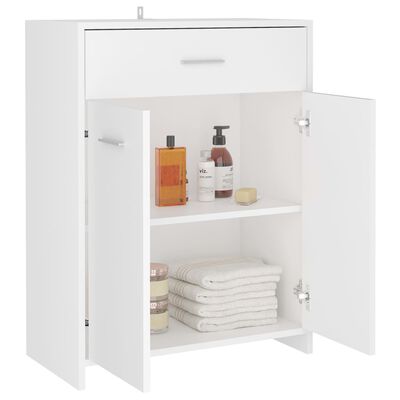 vidaXL Kúpeľňová skrinka, biela 60x33x80 cm, kompozitné drevo