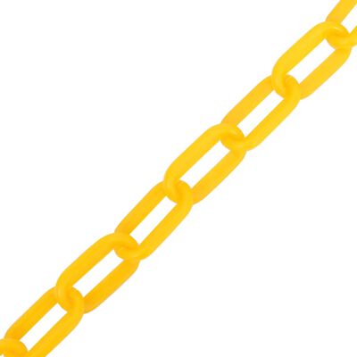 vidaXL Výstražná reťaz žltá 30 m Ø8 mm plastová