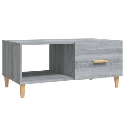 vidaXL Konferenčný stolík sivý sonoma 89,4x50x40 cm spracované drevo
