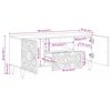 vidaXL TV skrinka Biela 105 x 33,5 x 46 cm Mas&iacute;vne mango drevo