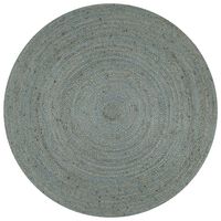 vidaXL Ručne vyrobený koberec olivovo-zelený 150 cm jutový okrúhly