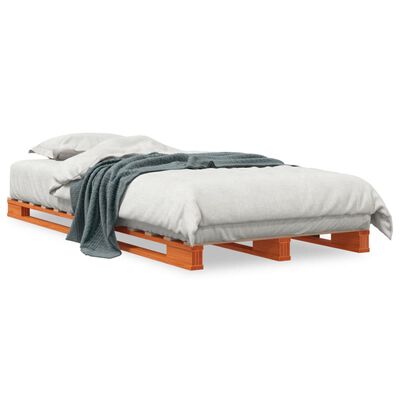 vidaXL Paletová posteľ voskovo hnedá 90x200 cm borovicový masív