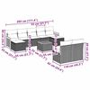 vidaXL 10-dielna z&aacute;hradn&aacute; sedacia s&uacute;prava s vank&uacute;&scaron;mi polyratan čierna