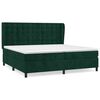 vidaXL Posteľn&yacute; r&aacute;m boxsping s matracom tmavozelen&yacute; 200x200 cm zamat