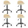 vidaXL Otočn&eacute; jed&aacute;lensk&eacute; stoličky 4 ks kr&eacute;mov&eacute; zamatov&eacute;