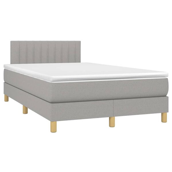 vidaXL Boxspring posteľ s matracom bledosiv&aacute; 120x200 cm l&aacute;tka