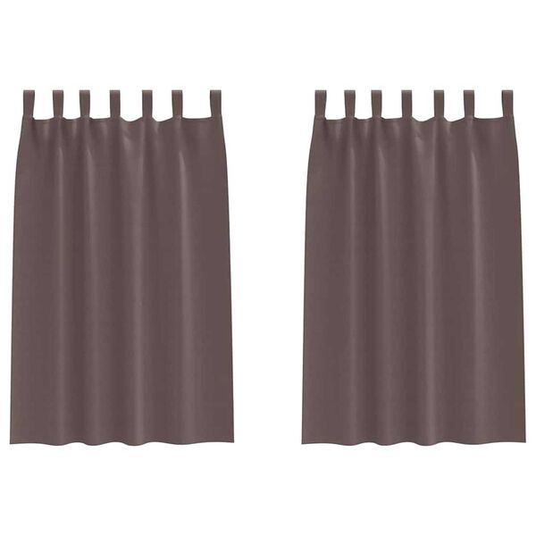 vidaXL Z&aacute;clony na zatemnenie s kr&uacute;žkami 2 pcs Tmavohned&aacute; 175 x 140 cm