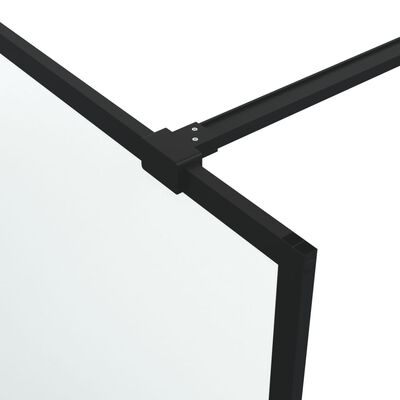 vidaXL Sprchová zástena čierna 80x195 cm matné ESG sklo