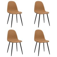 vidaXL Jedálenské stoličky 4 ks 45x53,5x83 cm, svetlohnedé, umelá koža