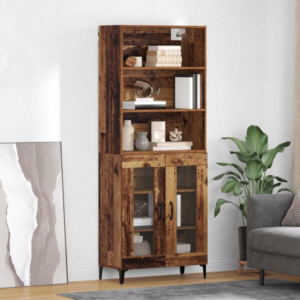 vidaXL Highboard Star&eacute; drevo 69,5 x 34 x 180 cm Kompozitn&eacute; drevo