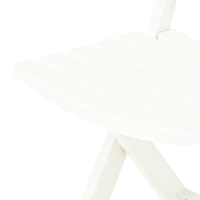 vidaXL Skladacie záhradné stoličky 2 ks, plast, biele