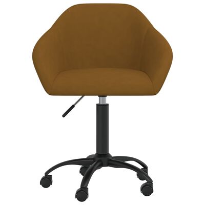 vidaXL Otočná jedálenská stolička hnedá zamatová