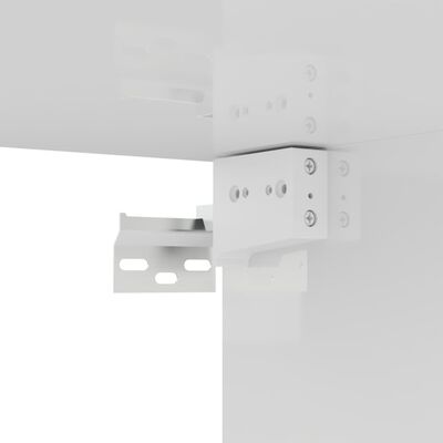 vidaXL 4-dielna súprava TV skriniek lesklá biela 100x30x30 cm drevotrieska