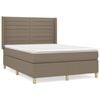 vidaXL Boxspring posteľ s matracom sivohned&yacute; 140x190 cm l&aacute;tka