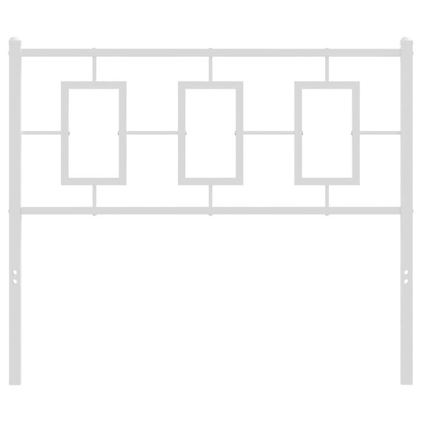 vidaXL Kovov&eacute; n&aacute;hradn&eacute; čelo postele biele 100 cm