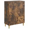 vidaXL Serv&iacute;rovacia skriňa so z&aacute;suvkou Dymov&yacute; dub 66 x 34,5 x 90 cm