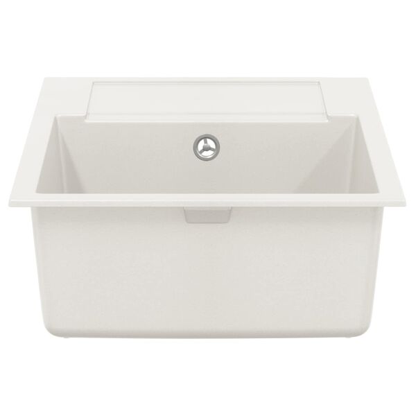 vidaXL Drez Biela 780 x 500 mm 80% Kv&aacute;rc a 20% Živica