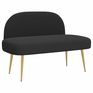 vidaXL čal&uacute;nen&aacute; lavica so sp&auml;tn&yacute;m opierkom Čierna 110 x 60 x 76 cm