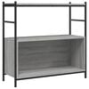 vidaXL Knižnica siv&yacute; dub sonoma 80x30x78,5cm kompozitn&eacute; drevo a železo