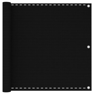 vidaXL Balkónová markíza čierna 90x300 cm HDPE