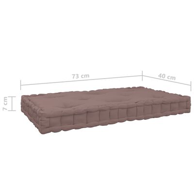 vidaXL Podlahové podložky na paletový nábytok 4 ks sivohnedé bavlna