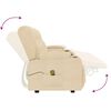 vidaXL 4-miestne sklápacie masážne kreslo+držiaky na poháre, krémové