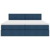vidaXL &Uacute;ložn&aacute; posteľ s matracmi Modr&aacute; 180 x 200 cm Umel&aacute; koža