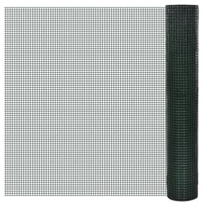 vidaXL Dr&ocirc;ten&eacute; pletivo pozinkovan&eacute; a potiahnut&eacute; PVC 25x1 m zelen&eacute;