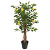 vidaXL Umel&yacute; citr&oacute;novn&iacute;k s 3 kmeňmi zelen&yacute; 85 cm PP