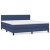 vidaXL Posteľn&yacute; r&aacute;m boxspring s matracom modr&yacute; 160x200 cm l&aacute;tka