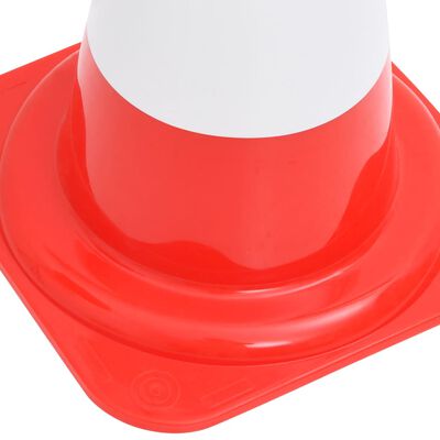 vidaXL Reflexné dopravné kužele 4 ks červeno-biele 50 cm