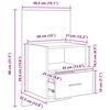 vidaXL Nočn&yacute; stol&iacute;k so z&aacute;suvkou 2 pcs Star&eacute; drevo 50 x 32.5 x 80cm