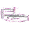 vidaXL Posteľ s knižnicou bez matraca 150x200 cm borovicov&yacute; mas&iacute;v