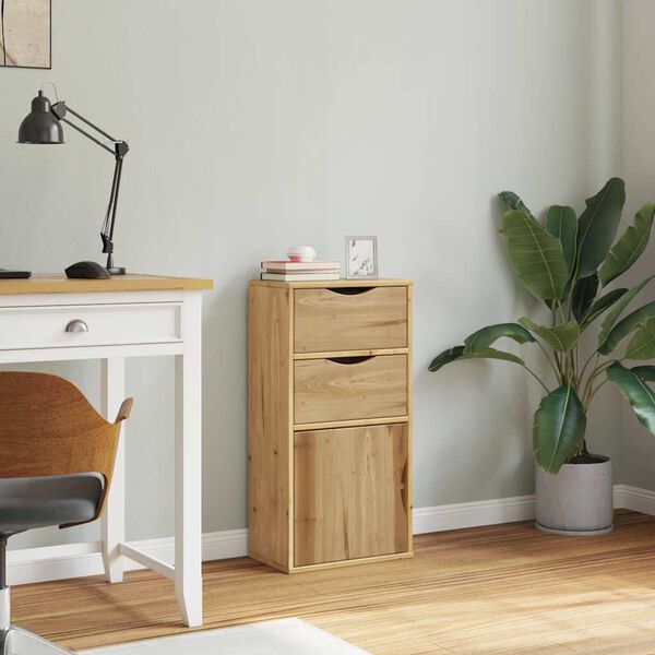 VidaXL bočná skrinka so zásuvkami "ODDA" 40x24x79 cm masív borovica