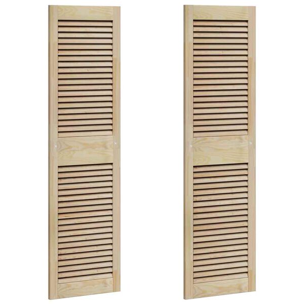 vidaXL Skř&iacute;ňov&eacute; dvere s dverami 2 pcs Pr&iacute;rodn&aacute; 140,5 x 2,1 x 39,5 cm