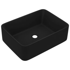 vidaXL Luxusn&eacute; um&yacute;vadlo matn&eacute; čierne 41x30x12 cm keramick&eacute;