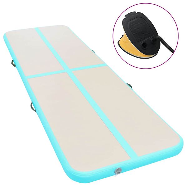 vidaXL Nafukovacia žinenka s pumpou 500x100x10 cm PVC zelen&aacute;