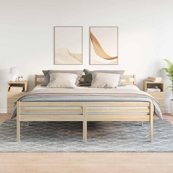 vidaXL Nočn&eacute; stol&iacute;ky 2 ks s 2 z&aacute;suvkami dub sonoma 36x36x68 cm