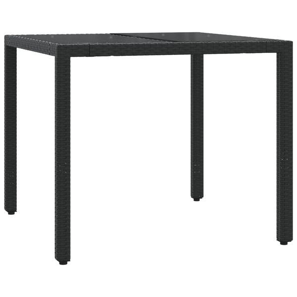 vidaXL 3-dielna bistro súprava s vankúšmi čierna polyratanová