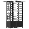 vidaXL Vyv&yacute;&scaron;en&yacute; z&aacute;hon s mriežkou a strechou Čierna 122 x 40 x 138 cm