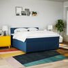 vidaXL Boxspring posteľ s matracom modr&aacute; 200x200 cm l&aacute;tka