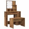 VidaXL s&uacute;prava toaletn&eacute;ho stol&iacute;ka s LED di&oacute;dou Old Wood