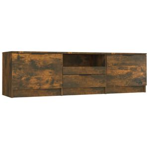 vidaXL TV skrinka dymov&yacute; dub 140x35x40 cm spracovan&eacute; drevo