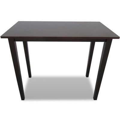 vidaXL Drevený barový stôl, hnedý